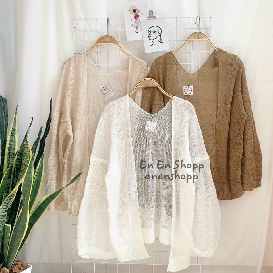 ÁO KHOÁC CADIGAN SỐNG ẢO SIÊU CUTE , THIẾT KẾ XUYEN THẤU PHONGA CÁCH SIÊU HOT CSAK
