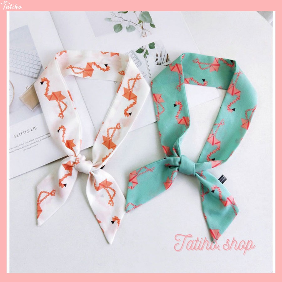 [Hàng Xịn, Giá Tốt] Khăn Turban Quấn Tóc và Túi Xách Họa Tiết Vintage Chất Liệu Lụa Chiffon - 5x90cm - Mã TD007