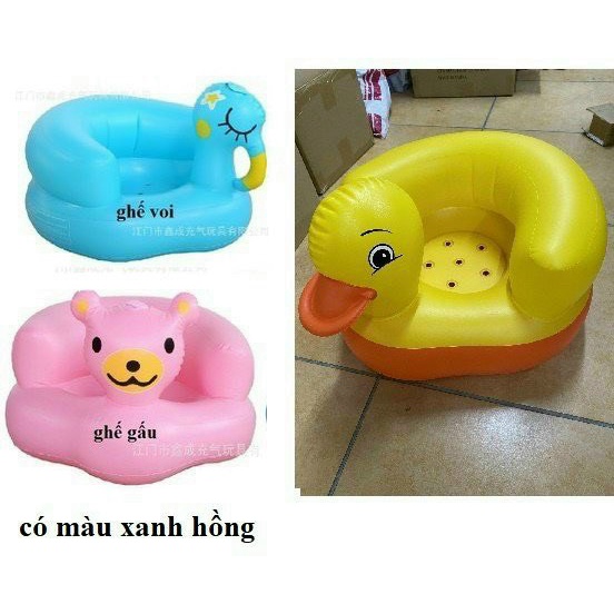 GHẾ HƠI TẬP NGỒI BƠM HƠI HỌA TIẾT DỄ THƯƠNG CHO BÉ