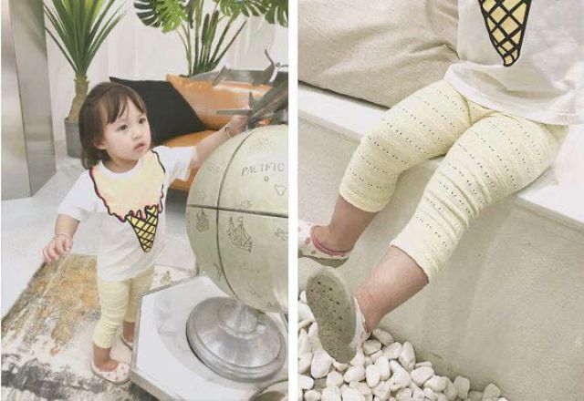 [Xả kho] Quần legging lửng hè chất cotton thoáng cho bé