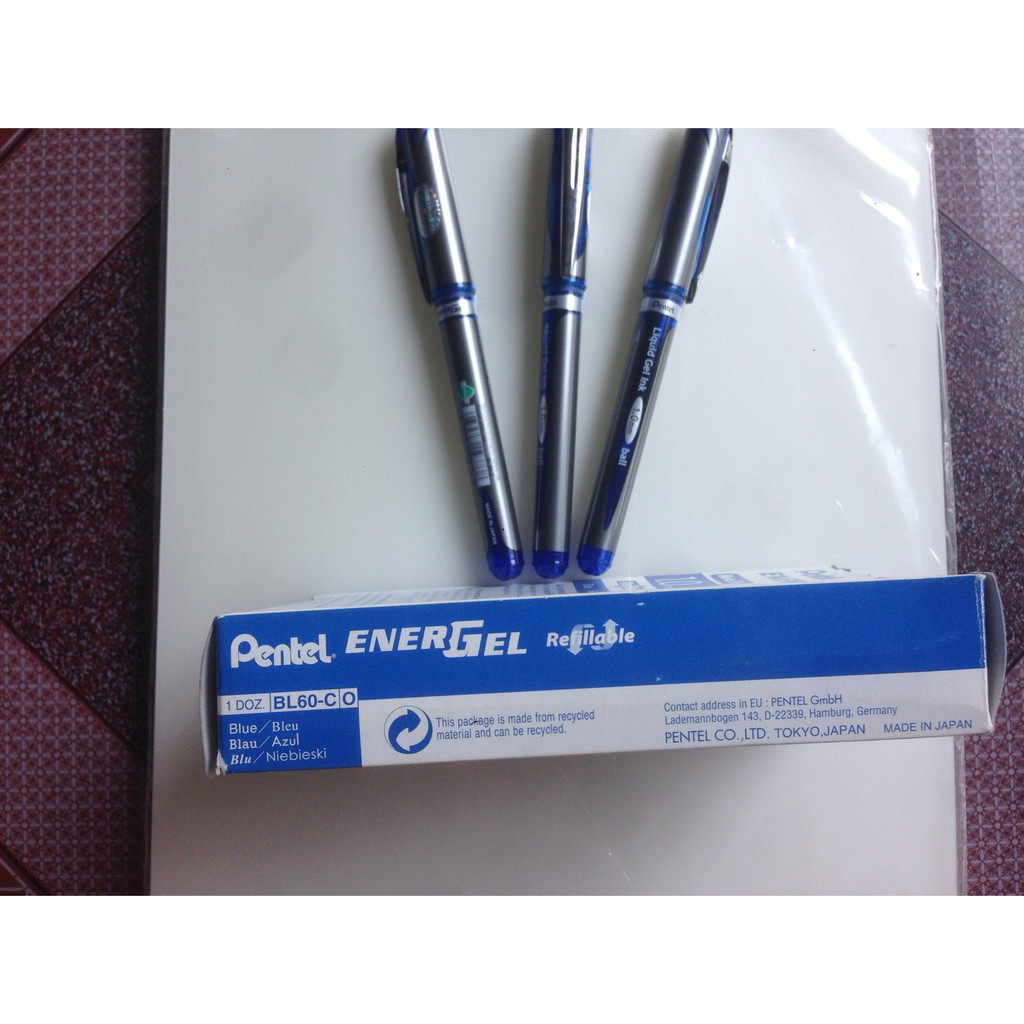 Bút ký Pentel BL60 Mực xanh nét 1.0 - Bút ký nhật