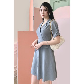 Đầm xòe ngắn tay cổ bẻ - 20Again DEA0176