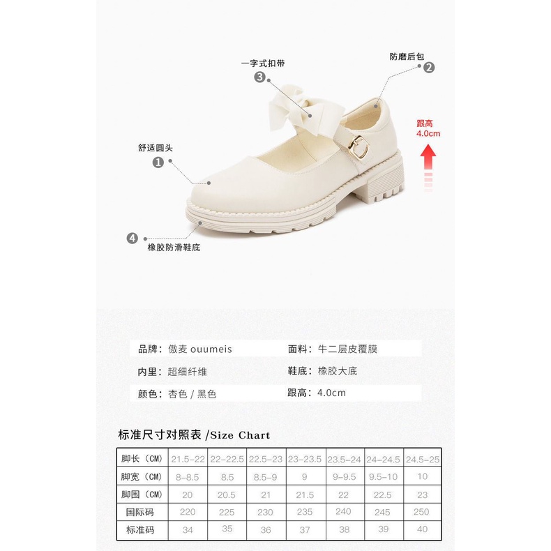 Giày mary jane gót dày mũi tròn phong cách retro nhật bản thời trang xuân thu 2021 cho nữ