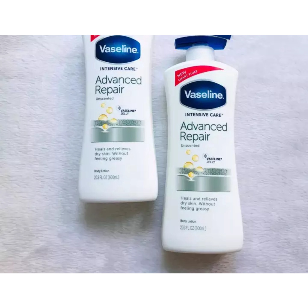 Sữa Dưỡng Thể Cấp Ẩm Phục Hồi Da Vaseline Intensive Care Advanced Repair 725ml(màu trắng)