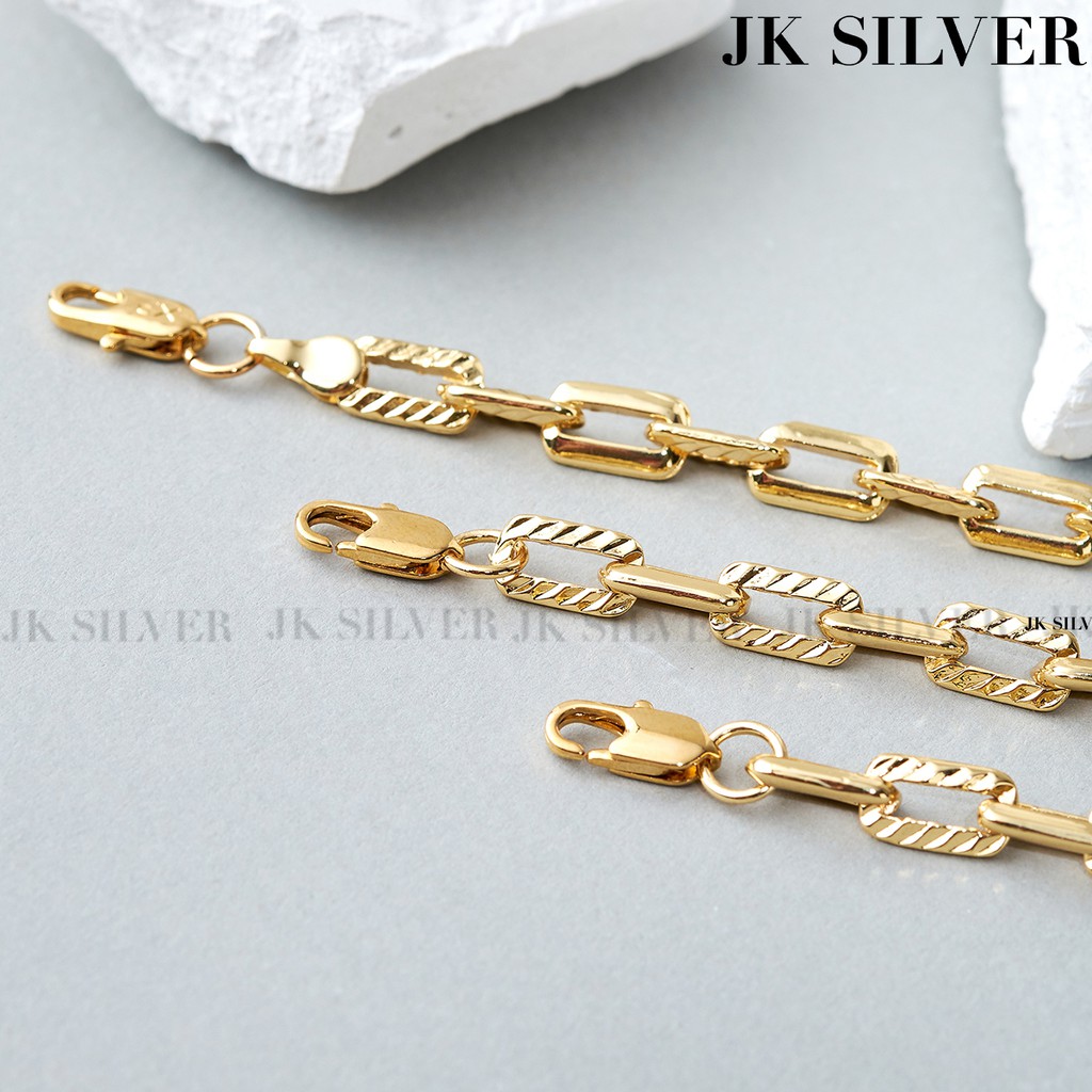 Lắc tay nữ mạ vàng 18K cao cấp JK Silver lac13