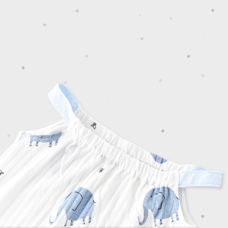 Romper hai dây bé gái sơ sinh, body đùi chất cotton họa tiết dễ thương