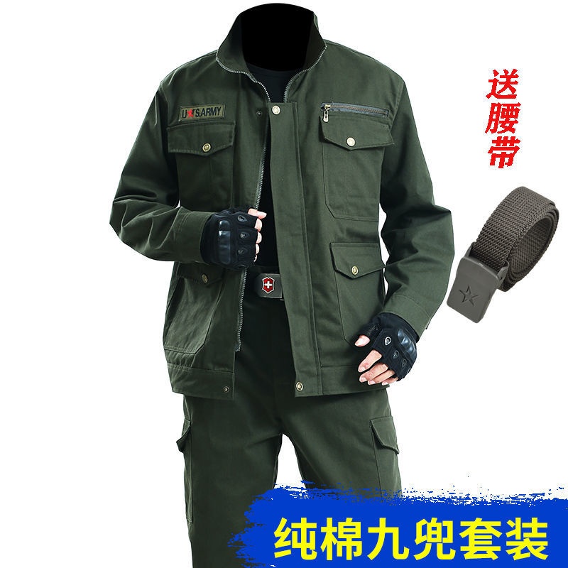 Bộ Đồ Bảo Hộ Lao Động Xuân Thu Bằng Cotton Chống Ăn Mòn Cho Nam