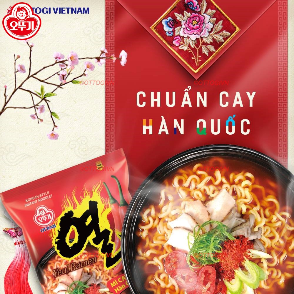 Thùng 20 gói mì Yeul cay Ottogi 120g x20