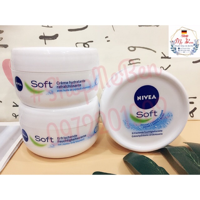 Kem dưỡng ẩm Nivea Soft 200ml-Xách tay Đức
