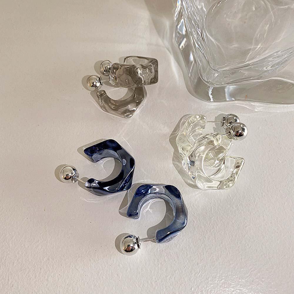 Bông Tai Acrylic Họa Tiết Hình Học Thời Trang Hàn Quốc Cho Nữ
