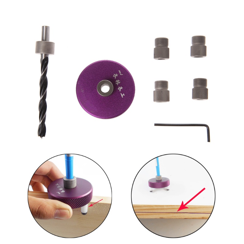 Bộ Dụng Cụ Định Vị Vị Trí Khoan Lỗ Đứng Chuyên Dụng Làm Mộc Mới