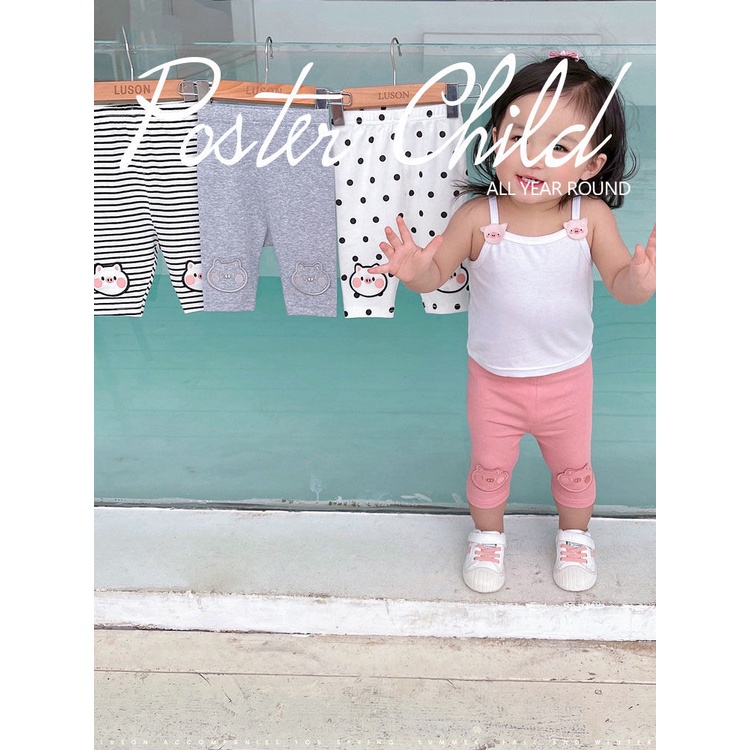 [Babycat] Hàng Có Sẵn Quần Legging Ngắn Cơ Bản Phong Cách Nhật Bản Hàn Quốc Ngọt Ngào Thời Trang Mùa Hè 2022 Mới Dành Cho Bé Gái
