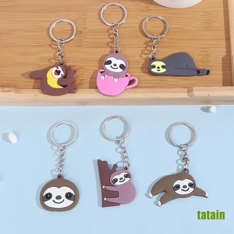 Móc Chìa Khóa / Điện Thoại Hình Chú Lười Bằng Pvc Độc Đáo Diy