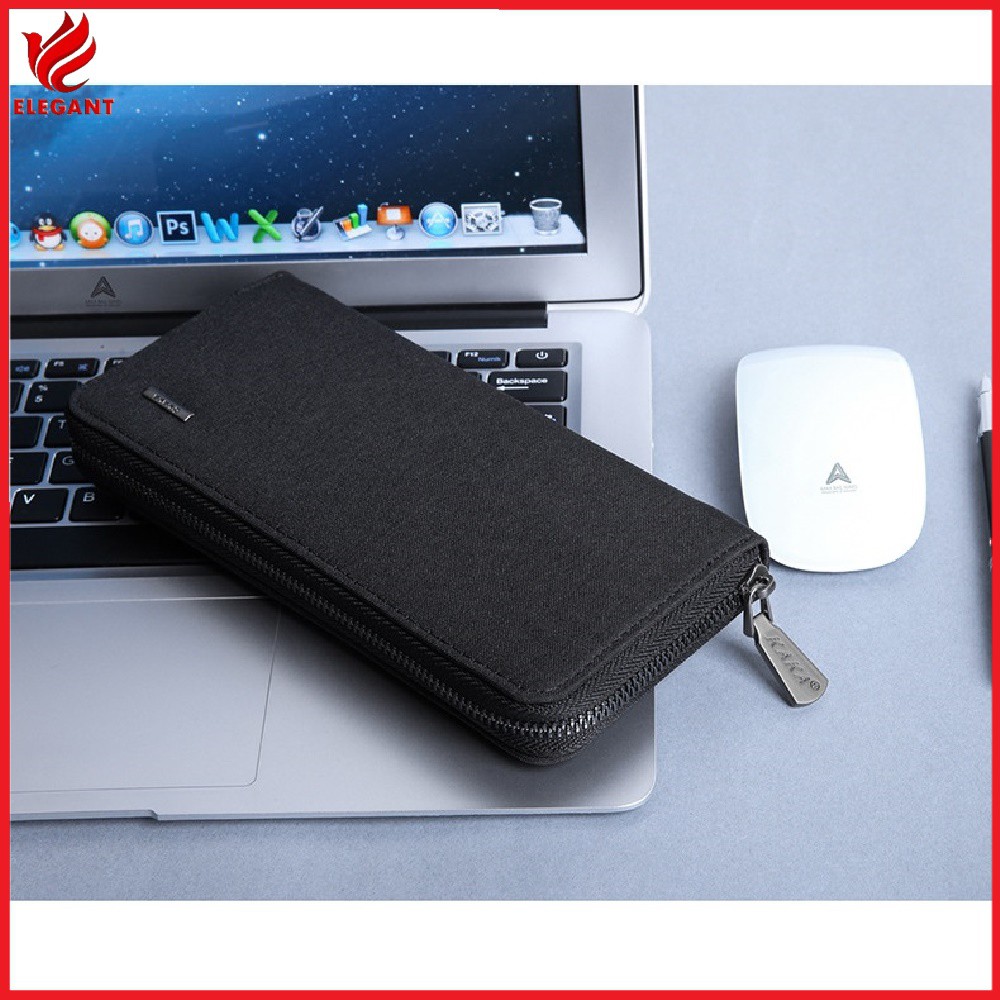 Ví dài cầm tay văn phòng KAKA,ví dài nam chất liệu vải jeans cao cấp 2 màu đen và xám ghi | BigBuy360 - bigbuy360.vn