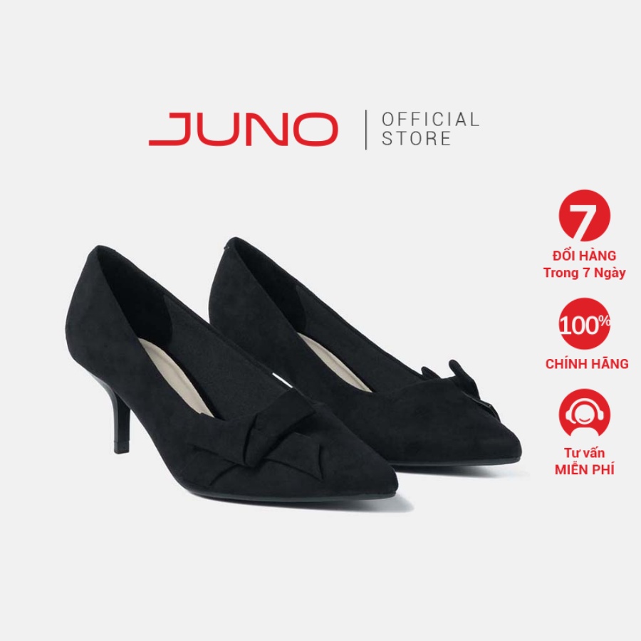 JUNO - Giày Cao Gót Mũi Nhọn Trang Trí Nơ - CG05083
