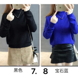 sẵn -Áo len nữ cổ 3cm from thụng