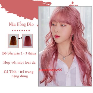 Thuốc nhuộm tóc Nâu Hồng Đào màu nhuộm lên chuẩn tone Nâu Hồng Đào kem nhuộm tóc an toàn khi nhuộm không sót da đầu