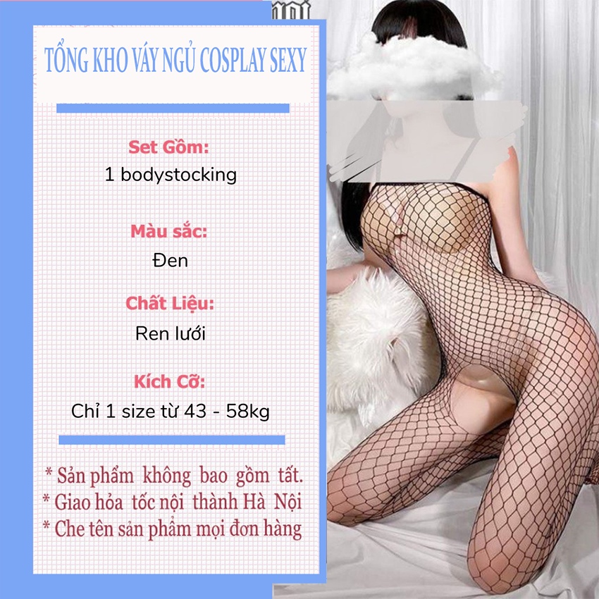Bộ Ngủ Bodysuit Sexy Liền Thân Hở Đũng Gợi Cảm, Bodystocking Ren Lưới Mã: BstL bstL04 | BigBuy360 - bigbuy360.vn