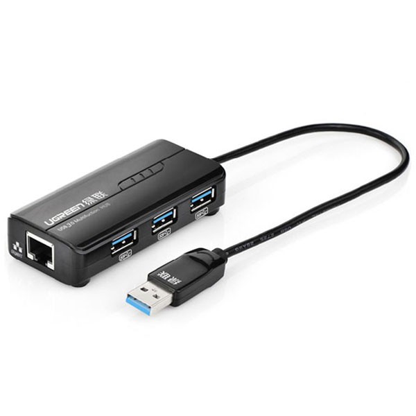 Bộ chia 3 cổng USB 3.0 tich hợp cổng Mạng Gigabit 10/100/1000Mbps Ugreen 20265