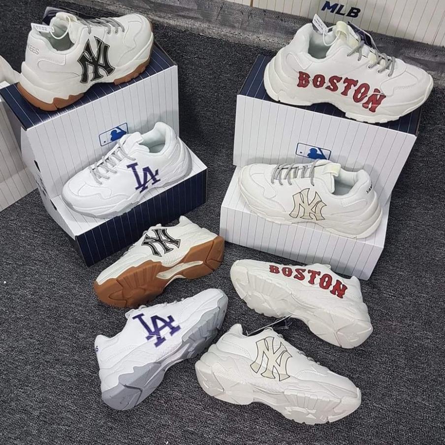 ⚡𝘽𝙖́𝙣 𝙂𝙞𝙖́ 𝙂𝙤̂́𝙘⚡ GIày Thể Thao Đế Độn [𝗙𝘂𝗹𝗹 𝗕𝗼𝘅 𝗕𝗶𝗹𝗹]  Giày Sneaker MLB Ny chữ vàng và Boston chữ đỏ mới nhất