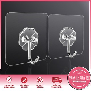 Combo 10 móc dán tường siêu dính trong suốt chịu lực tốt treo tường chắc chắn 6x6 cm