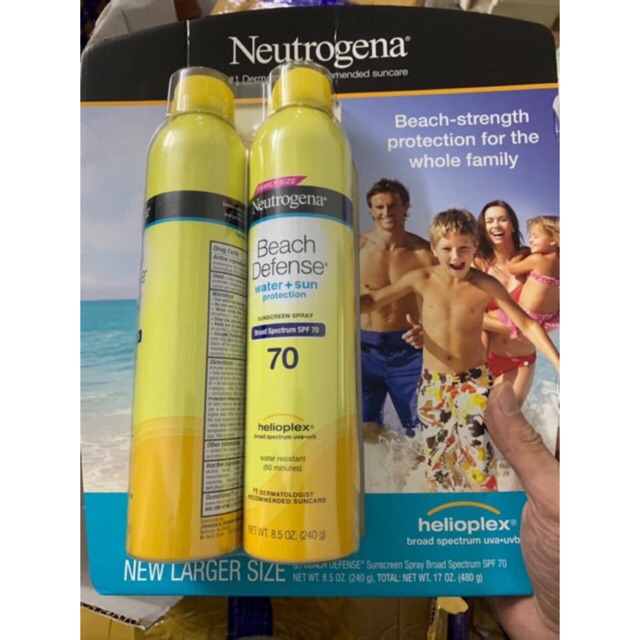 XỊT CHỐNG NẮNG NEUTROGENA 240gram Beach Defense