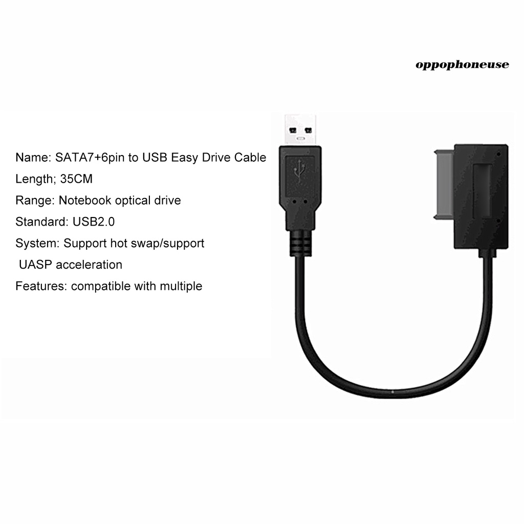 OPPO Cáp Chuyển Đổi Ổ Cứng Usb 2.0 Sang Sata Tốc Độ Cao Di Động Bằng Pvc Cho Notebook | BigBuy360 - bigbuy360.vn