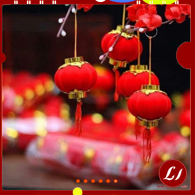 SET 30 ĐÈN LỒNG MINI nhung siêu đẹp, dễ thương-TĐ