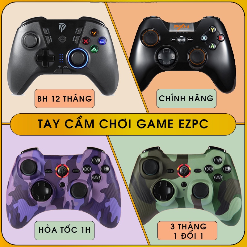 [Mã 154ELSALE2 giảm 7% đơn 300K] Tay Cầm Chơi Game Không Dây PXN 9613 Có Rung, Hỗ Trợ PC Và Điện Thoại Android (Có Usb