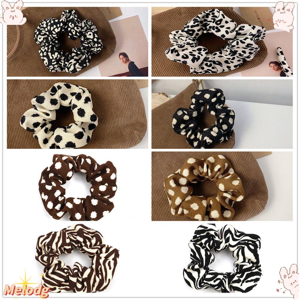 Dây Cột Tóc Scrunchie Họa Tiết Chấm Bi Đơn Giản