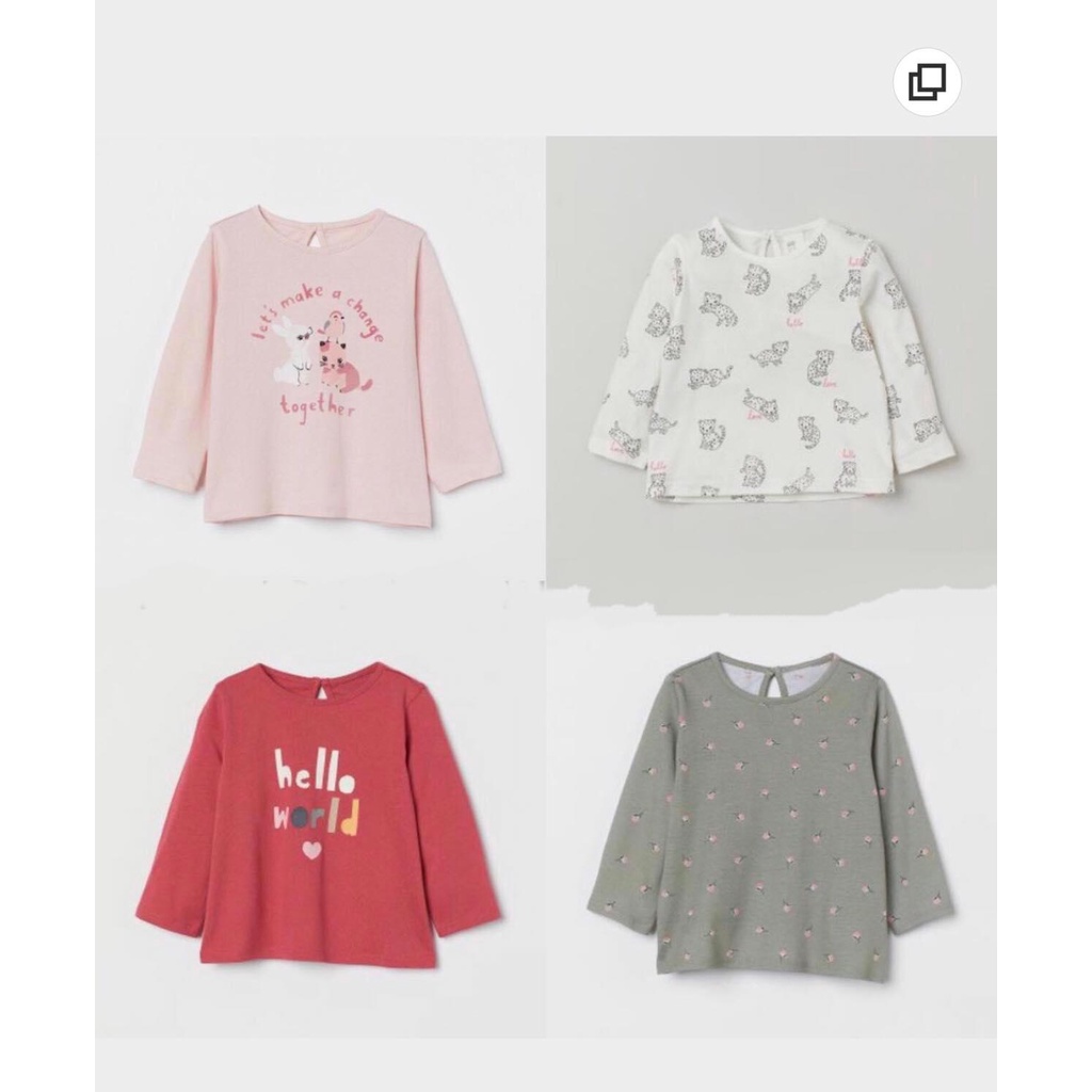 Áo thun cotton cho bé Hm UK auth