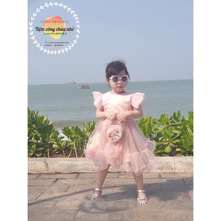Đầm Công Chúa Màu Hồng Cánh Tiên 🍓TIỆM CÔNG CHÚA NHỎ🍓 Váy Công Chúa Cánh Tiên Siêu Xinh