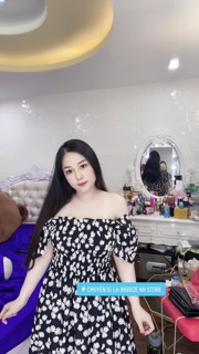 Đầm nhún ngực hoa cúc bigsize