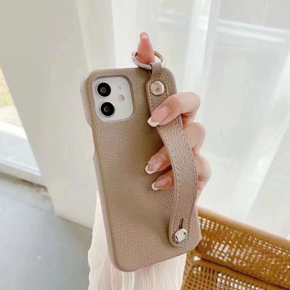 Bao Da Điện Thoại pu Cao Cấp Có Dây Đeo Cổ Tay Cho iphone13 11 12pro xsmax x / xs 7 / 8plus xr se2 se3 6s 14 / 15pro Ốp
