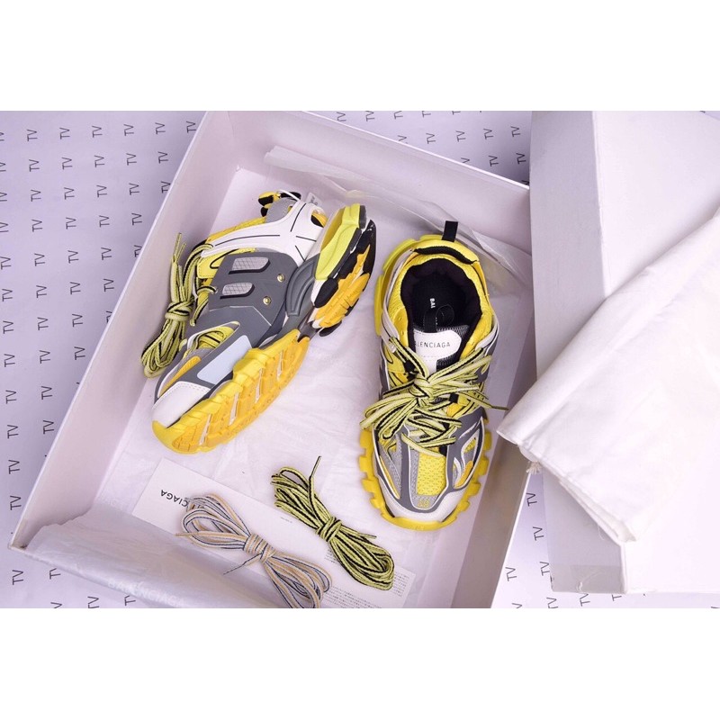 Giày thể thao Balen track 3.0 xám vàng ( ảnh chụp thật tại shop, đủ phụ kiện)