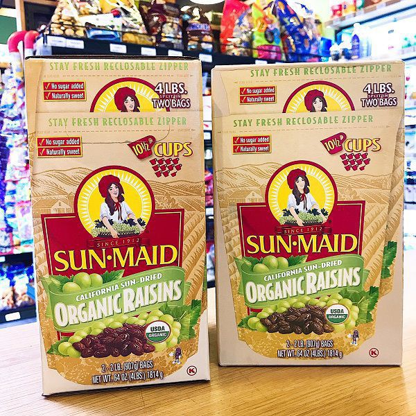 [Date 2/4/2022] Thùng 2 Túi Nho khô hữu cơ Sun-maid Organic Raisins California 1814gram (2 x 907gram)