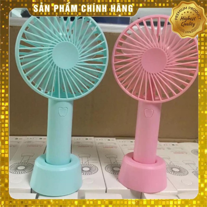 [XẢ LỖ] QUẠT MINI CẦM TAY TÍCH ĐIỆN 3 TỐC ĐỘ + PIN + CÁP SẠC + ĐẾ QUẠT | BigBuy360 - bigbuy360.vn