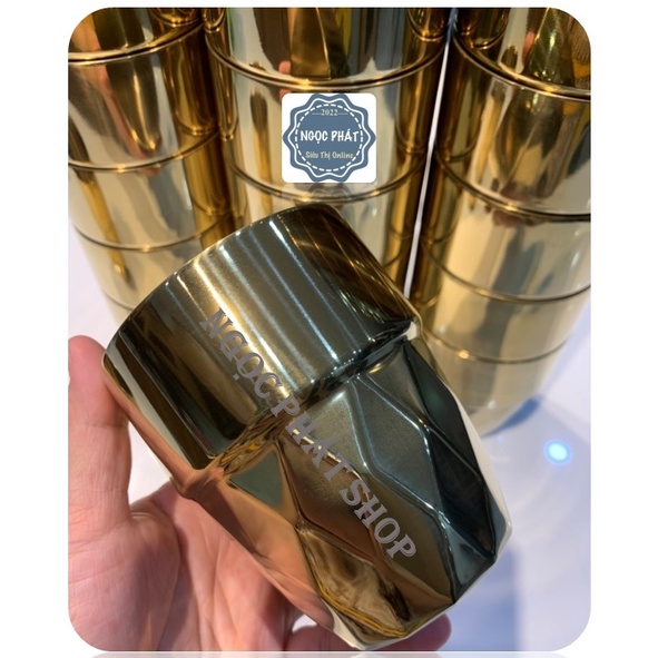 LY INOX 304 CAO CẤP 350ML MẶT CẮT KIM CƯƠNG SIÊU ĐẸP, SIÊU SANG, MÀU VÀNG ĐỒNG