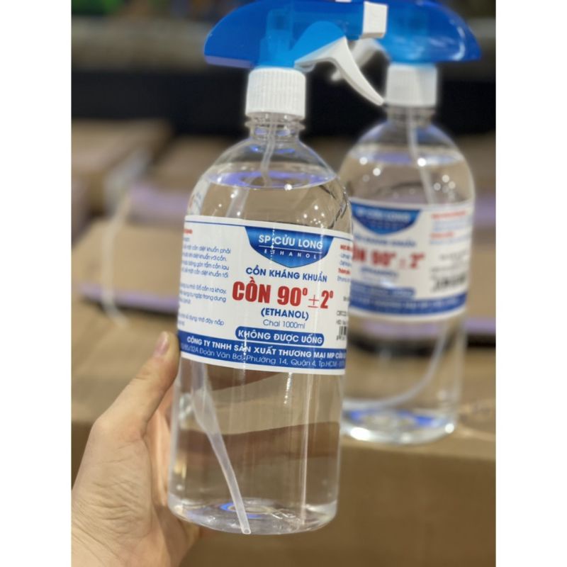Cồn sát khuẩn 70 độ, 90 độ. Cồn sát khuẩn cửu long chai 1 lít