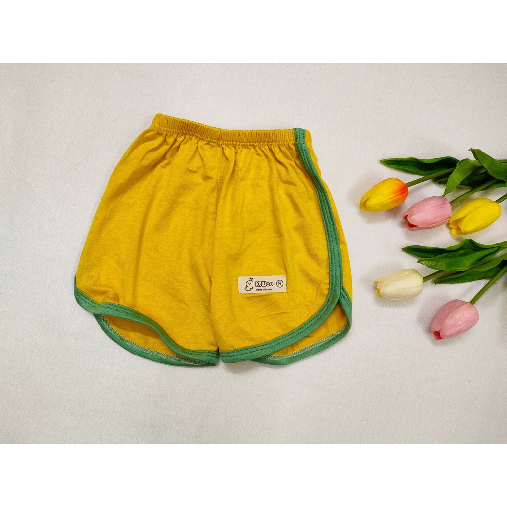 SET 10 Quần đùi KWOO bé trai bé gái Quần chục SallyBaby chất thun lạnh mềm mát phối viền sọc từ 4-17kg QĐ068
