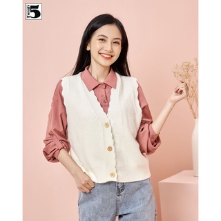 Áo len gile nữ 3 cúc Twentyfive 3830