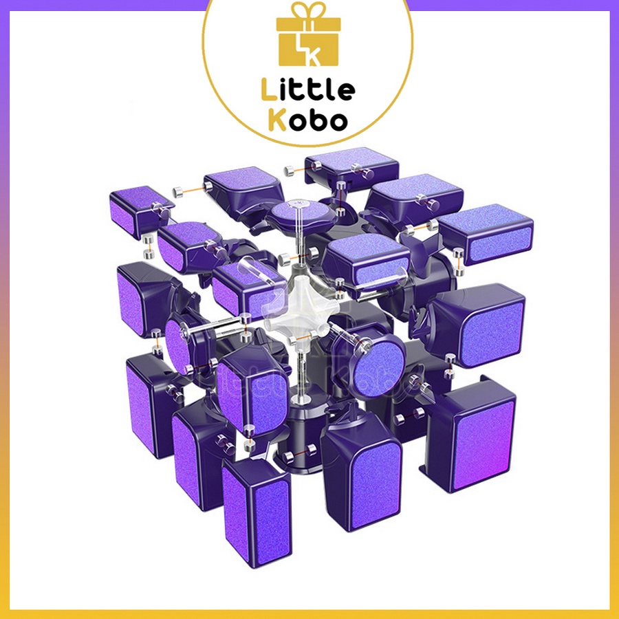 Rubik Gan Mirror Purple Bump Màu Tím Rubic Gan Biến Thể Tráng Gương Hàng Cao Cấp Có Nam Châm
