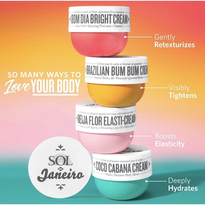 Kem dưỡng body Sol de Janeiro fullsize 240ml, mini 25ml