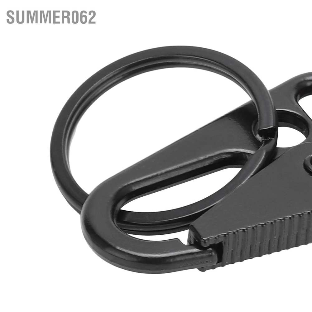 Summer062 Outdoor Belt Hanging Keychain Carabiner Hook and Loop Strap Keyring Clip Buckle Hanger