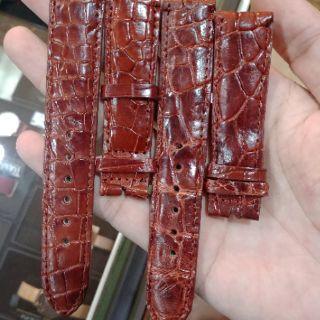 Dây đồng hồ da cá sấu thật 100% handmade