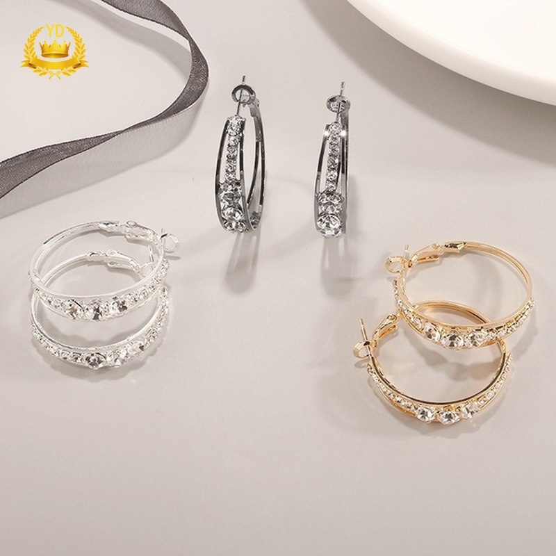 Khuyên Tai Đính Đá Lãng Mạn Cho Nữ