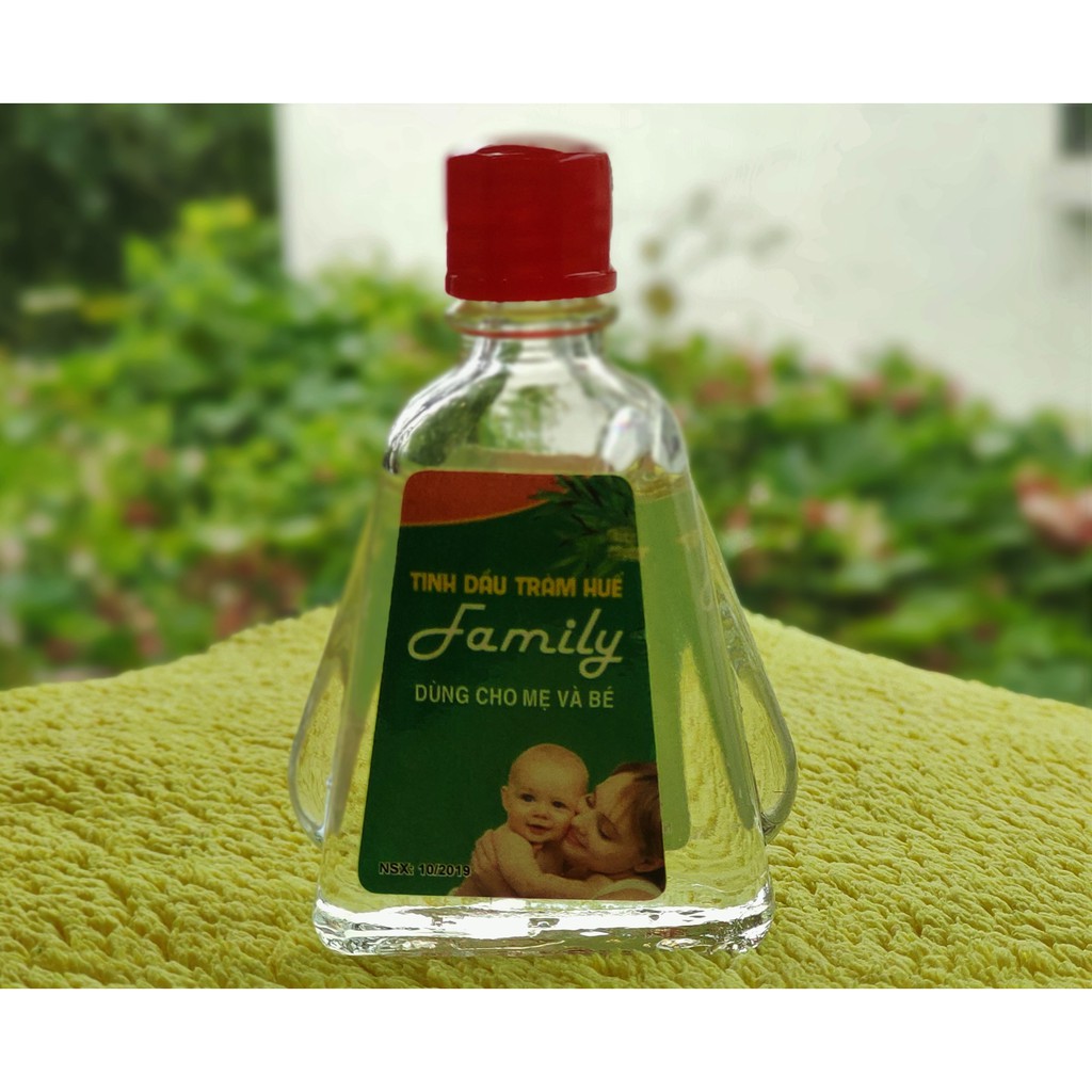 Dầu tràm Huế nguyên chất Family 100% tự nhiên, tinh dầu tràm nguyên chất 10 mL, rất thơm để xông/ngâm chân