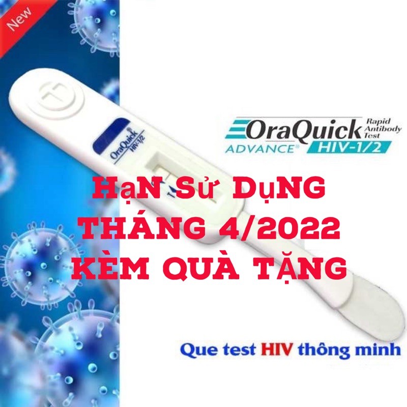 [Test HIV - Kèm quà tăng] Bộ que TEST HIV bằng dịch miệng,  QUE THỬ HIV OraQuick HSD Tháng 4/2022