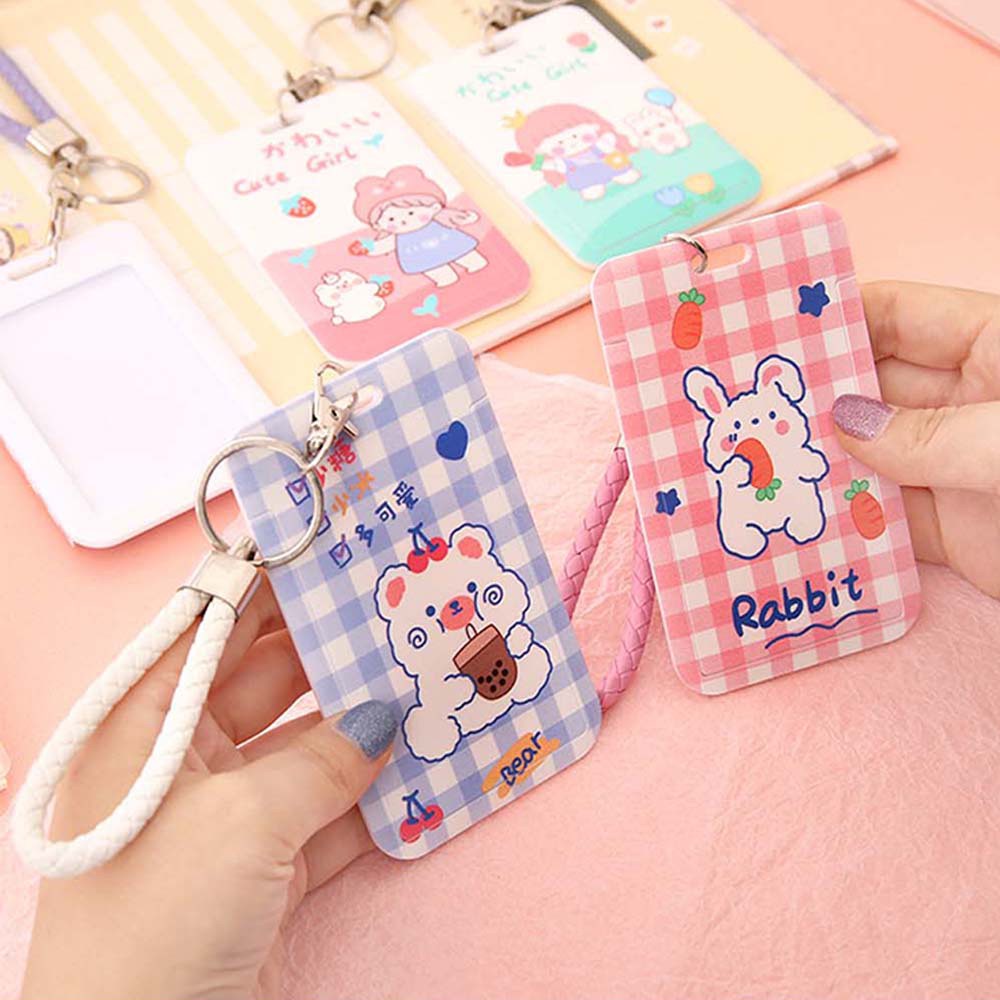 Bao đựng thẻ ID họa tiết hoạt hình dễ thương tiện dụng