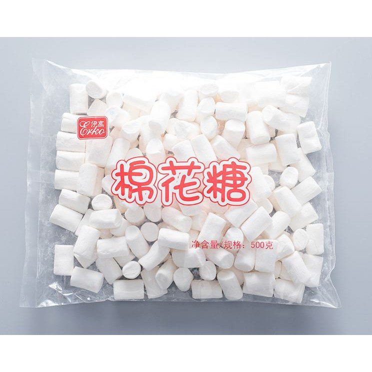 TÚI 500G KẸO MARSHMALLOW (KẸO BẤC), KẸO NOUGAT TRẮNG, MỀM XỐP, NGỌT NGÀO TỰ NHIÊN